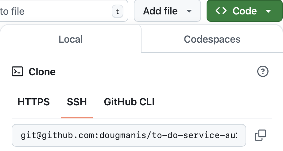 GitHub SSH URL